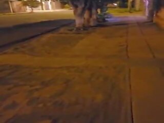 A couple has x rated video in public&period; Stepdaughter sucks her stepfather's phallus on the street&period; Anal sex on the terrace of the building&period; Blowjob in public&comma; outside doors&period; Part 2-2&period; Slutty teen playing with my pric