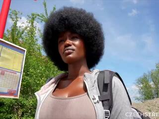 Czech Streets 152 Quickie with beautiful Busty Black Girl: Amateur x rated film feat. George Glass