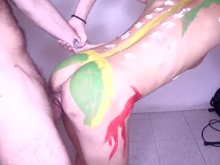 Painting on Her Body: Free HD dirty video film 89