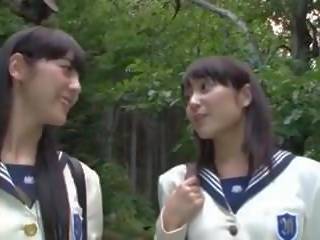 Japansk av lesbiske skolejenter, gratis skitten video 7b