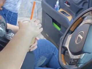 I Asked A Stranger On The Side Of The Street To Jerk Off And Cum In My Ice Coffee &lpar;Public Masturbation&rpar; Outdoor Car sex clip